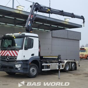 Mercedes Actros 2633 6X2 HIAB hooklift truck