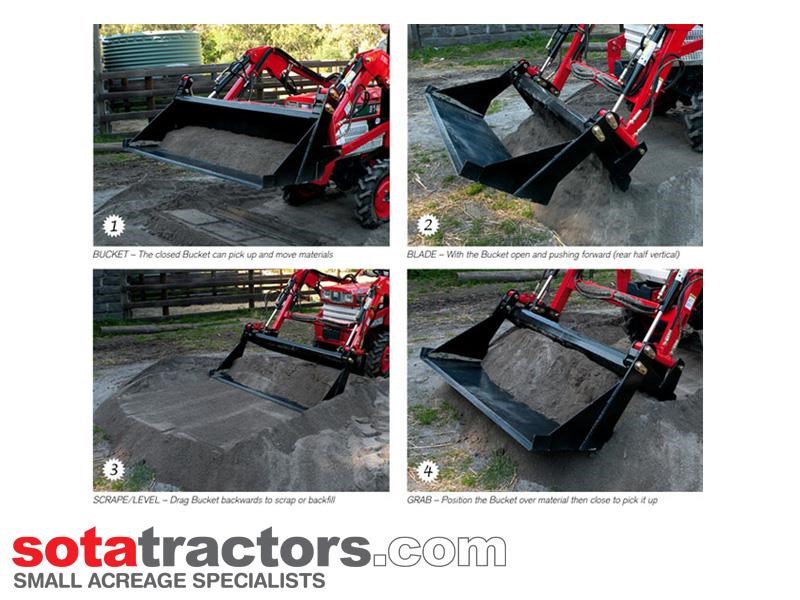 KUBOTA L2402DT TRACTOR + 4 IN 1 LOADER + BACKHOE - Image 8