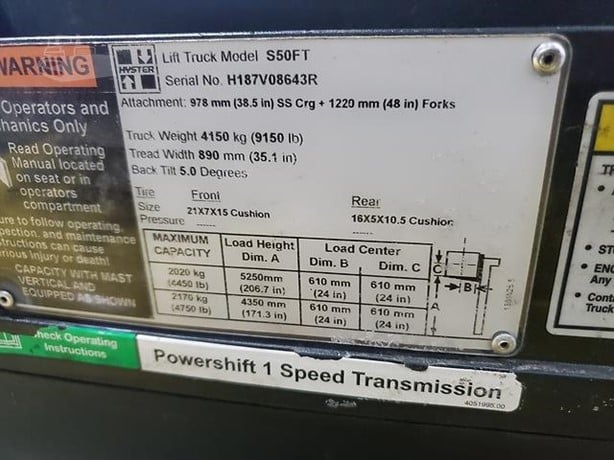 2017 HYSTER S50FT - Image 3