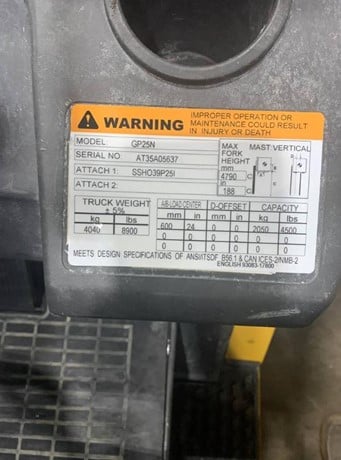 2018 CATERPILLAR GP25N5 - Image 5