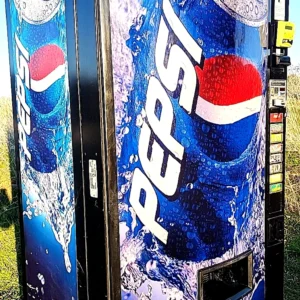 Dixie Narco 8 Select Soda Drink Vending Machine – Blue Pepsi