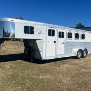 Used 2000 Sooner 4 horse gooseneck w/ dressing room Horse Trailer